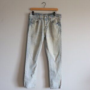 PacSun Men's Sz 30x30 Blue Light Wash Stretch 5-Pocket Slim Taper Denim Jeans